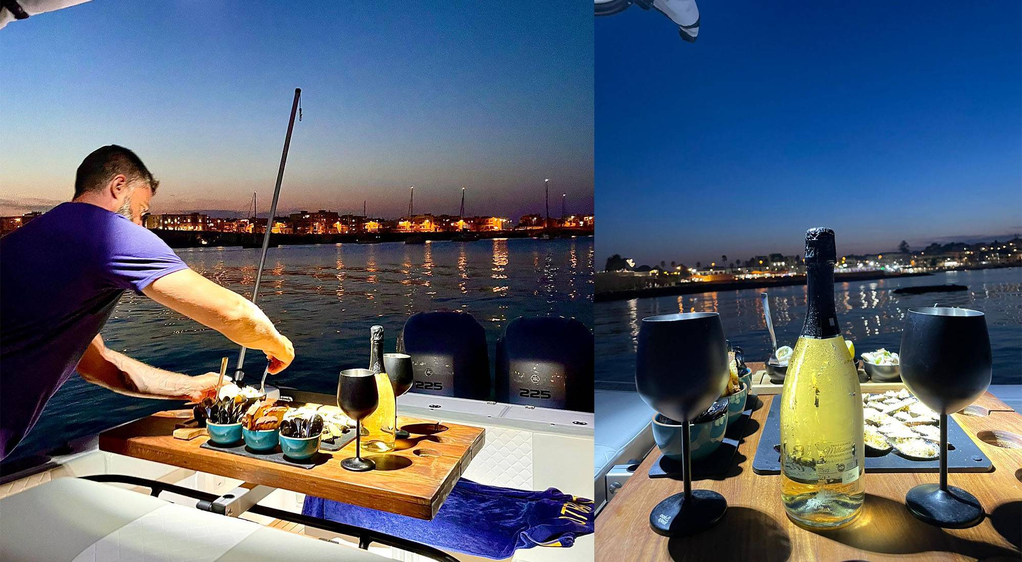 escursione in bacrca al tramonto otranto